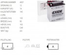 4527 EXIDE MC EB14-A2 thumbnail