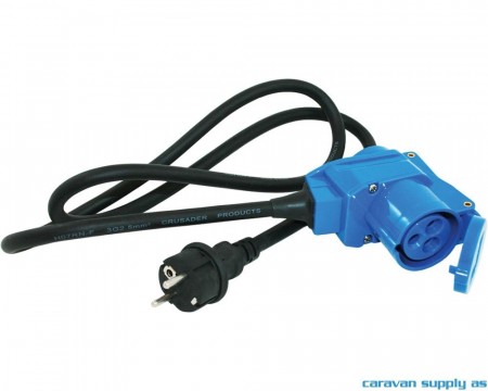 Kabel 1,5m hann schuko + vinkelstikk